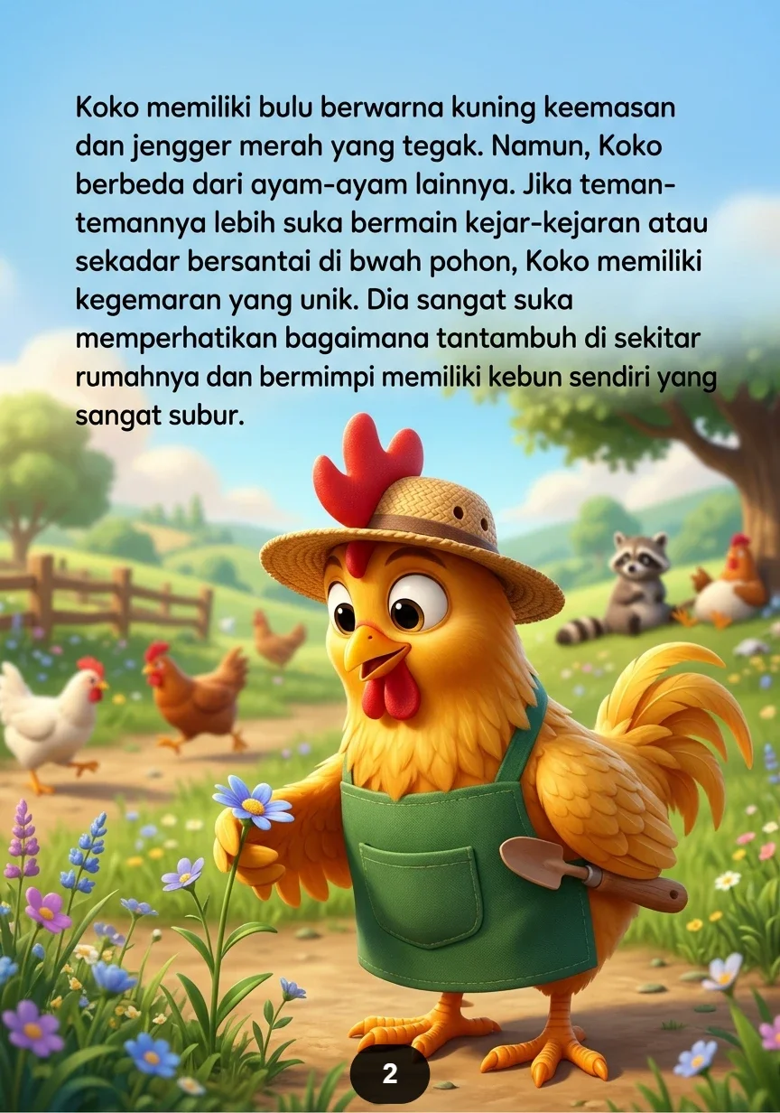 SI AYAM YANG PANDAI MENANAM Kisah Ayam yang Rajin preview 4
