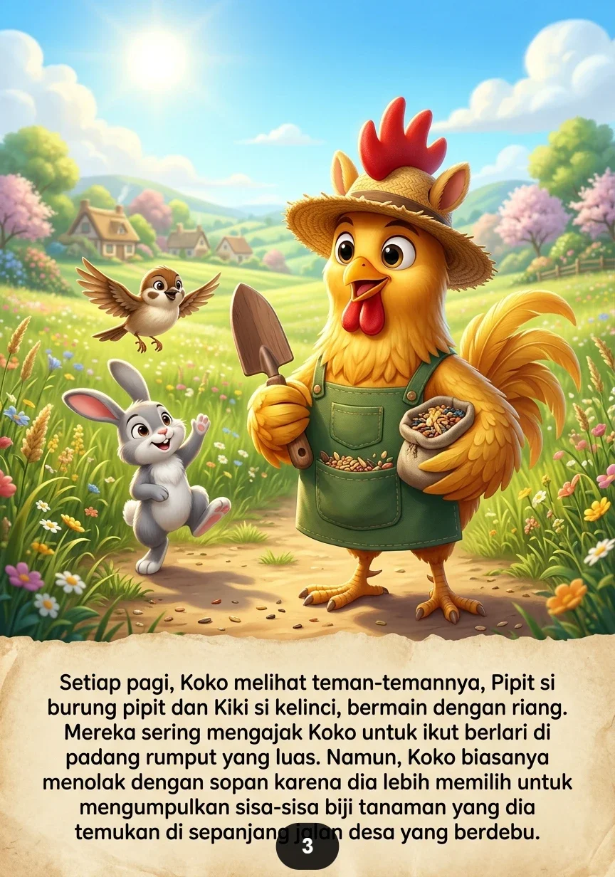 SI AYAM YANG PANDAI MENANAM Kisah Ayam yang Rajin preview 2