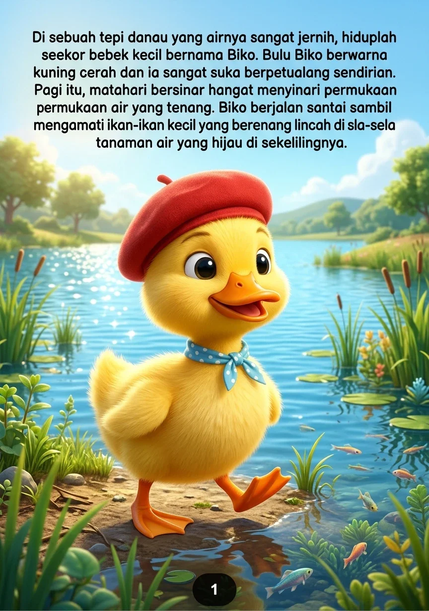 SI BEBEK DAN TOPI MERAH Petualangan Lucu di Tepi Danau preview 1