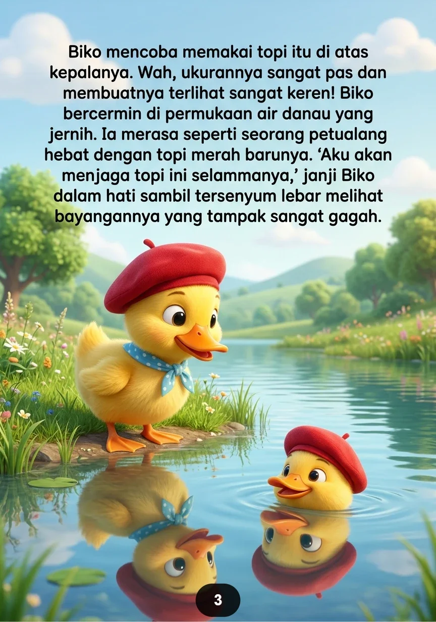 SI BEBEK DAN TOPI MERAH Petualangan Lucu di Tepi Danau preview 3