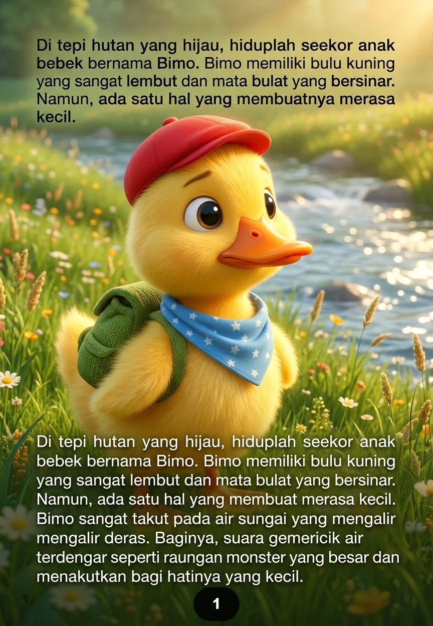SI BEBEK PEMBERANI MENYEBERANG SUNGAI Belajar Menghadapi Rasa Takut preview 4