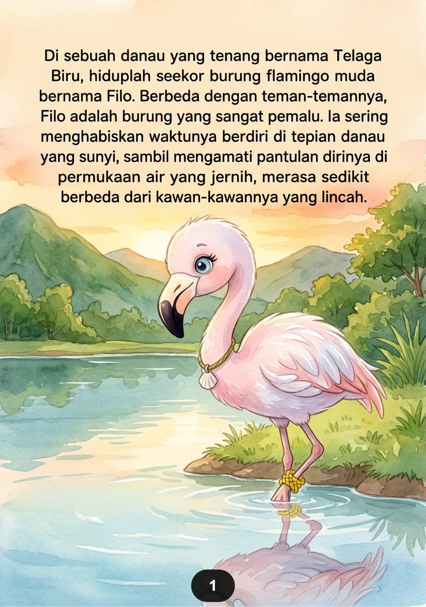 SI BURUNG FLAMINGO PEMALU Menemukan Kepercayaan Diri preview 3
