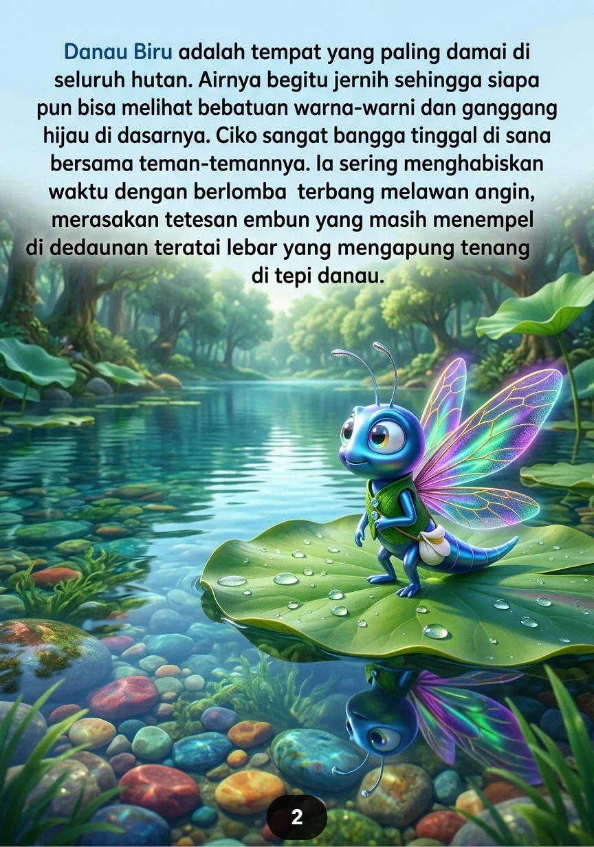 SI CAPUNG DAN DANAU BIRU Rahasia Sayap Berkilau preview 4
