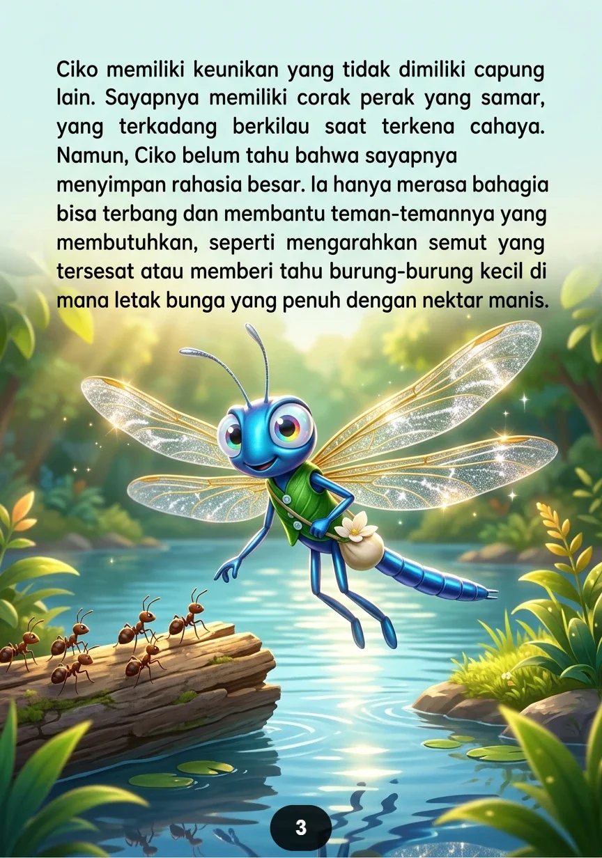 SI CAPUNG DAN DANAU BIRU Rahasia Sayap Berkilau preview 1