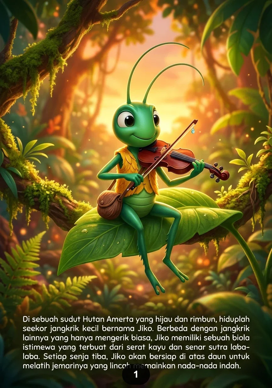 SI JANGKRIK PENYANYI HUTAN Melodi untuk Semua Hewan preview 2