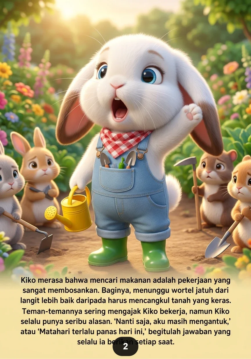 SI KELINCI DAN WORTEL RAKSASA Pelajaran tentang Kerja Keras preview 4