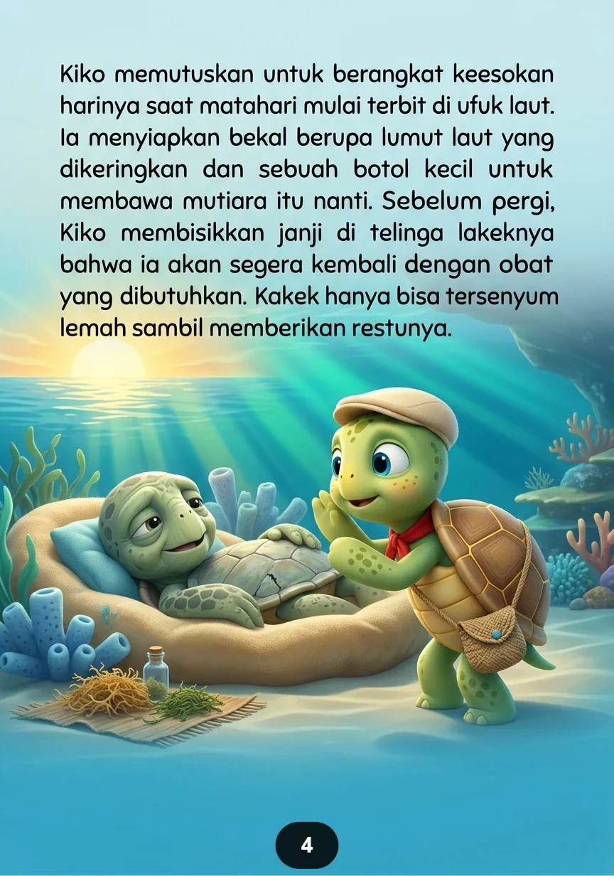 SI KURA-KURA DAN KERANG MUTIARA Kesabaran Menemukan Harta Sejati preview 1