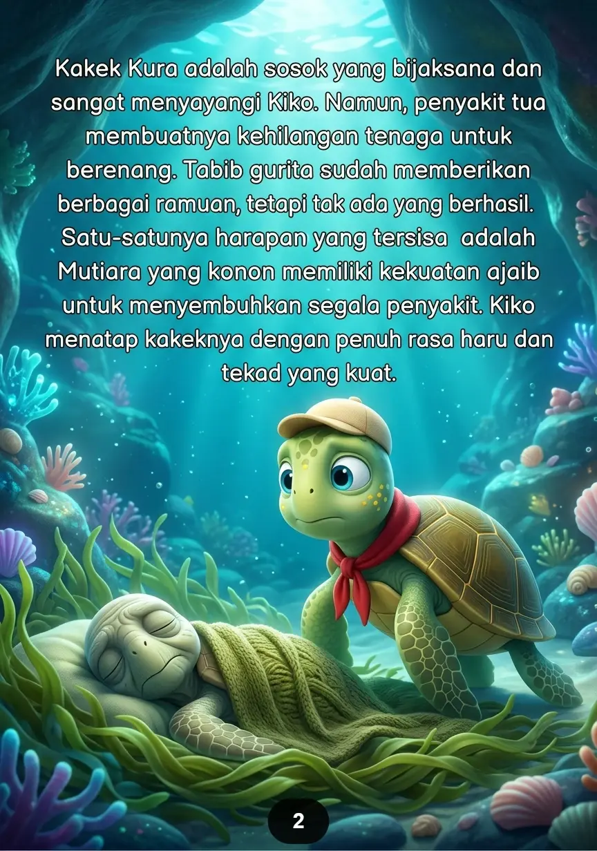 SI KURA-KURA DAN KERANG MUTIARA Kesabaran Menemukan Harta Sejati preview 3