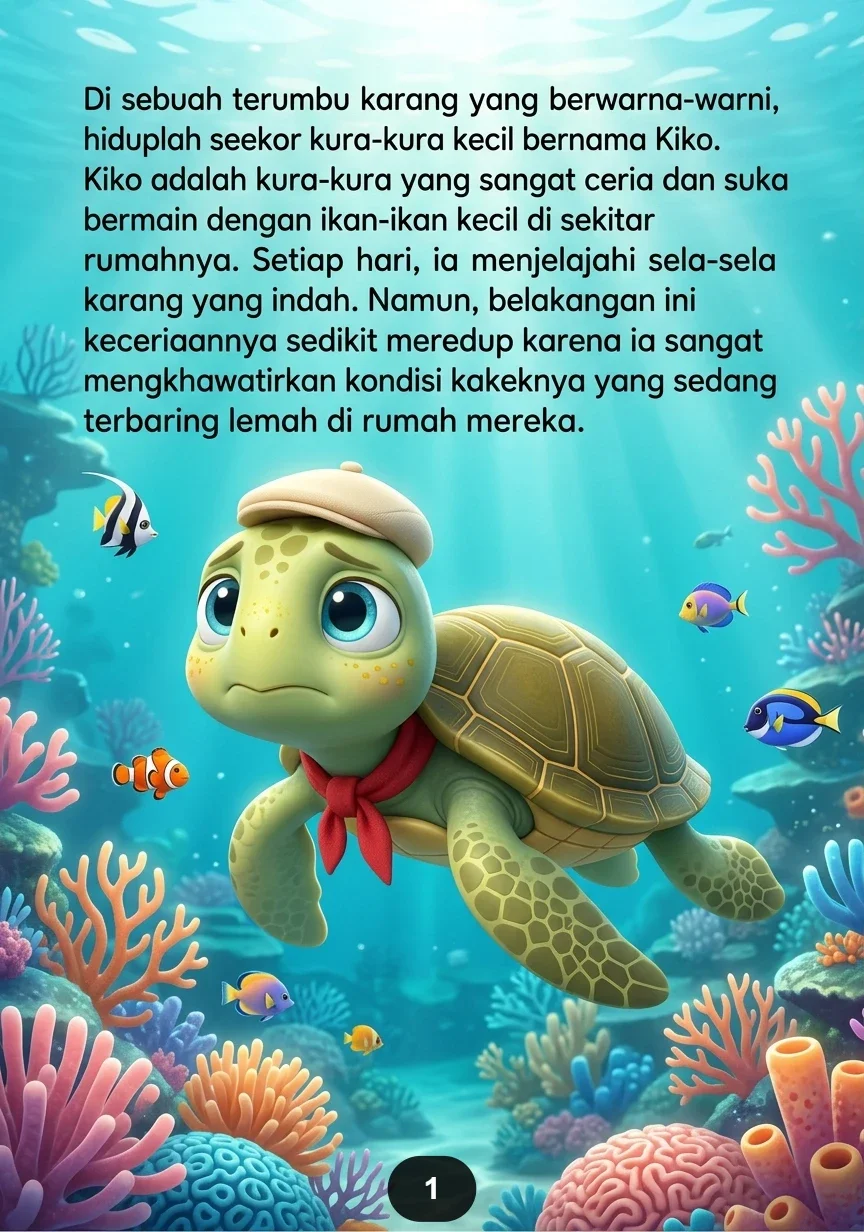 SI KURA-KURA DAN KERANG MUTIARA Kesabaran Menemukan Harta Sejati preview 2