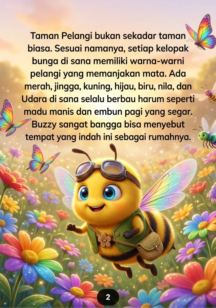 SI LEBAH DAN TAMAN PELANGI Bunga-Bunga yang Selalu Tersenyum preview 3
