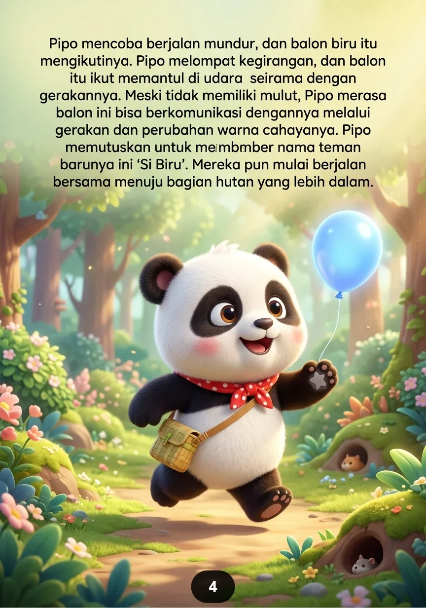 SI PANDA DAN BALON BIRU Persahabatan yang Tak Terlupakan preview 3