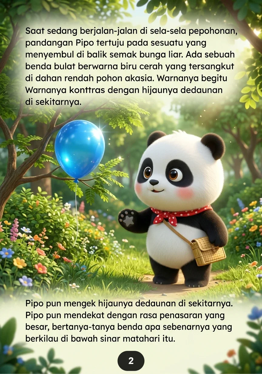 SI PANDA DAN BALON BIRU Persahabatan yang Tak Terlupakan preview 1
