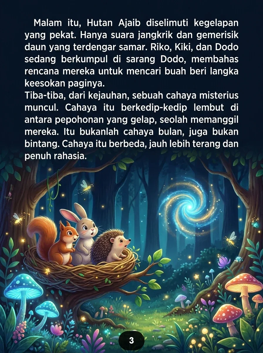 SI RUBAH CERDIK DAN HUTAN AJAIB Misteri Cahaya Di Tengah Malam preview 3