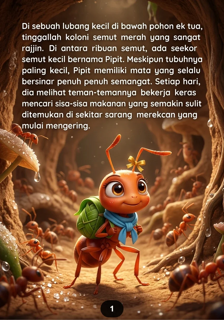 SI SEMUT DAN GUNUNG GULA Petualangan Kecil dengan Mimpi Besar preview 3