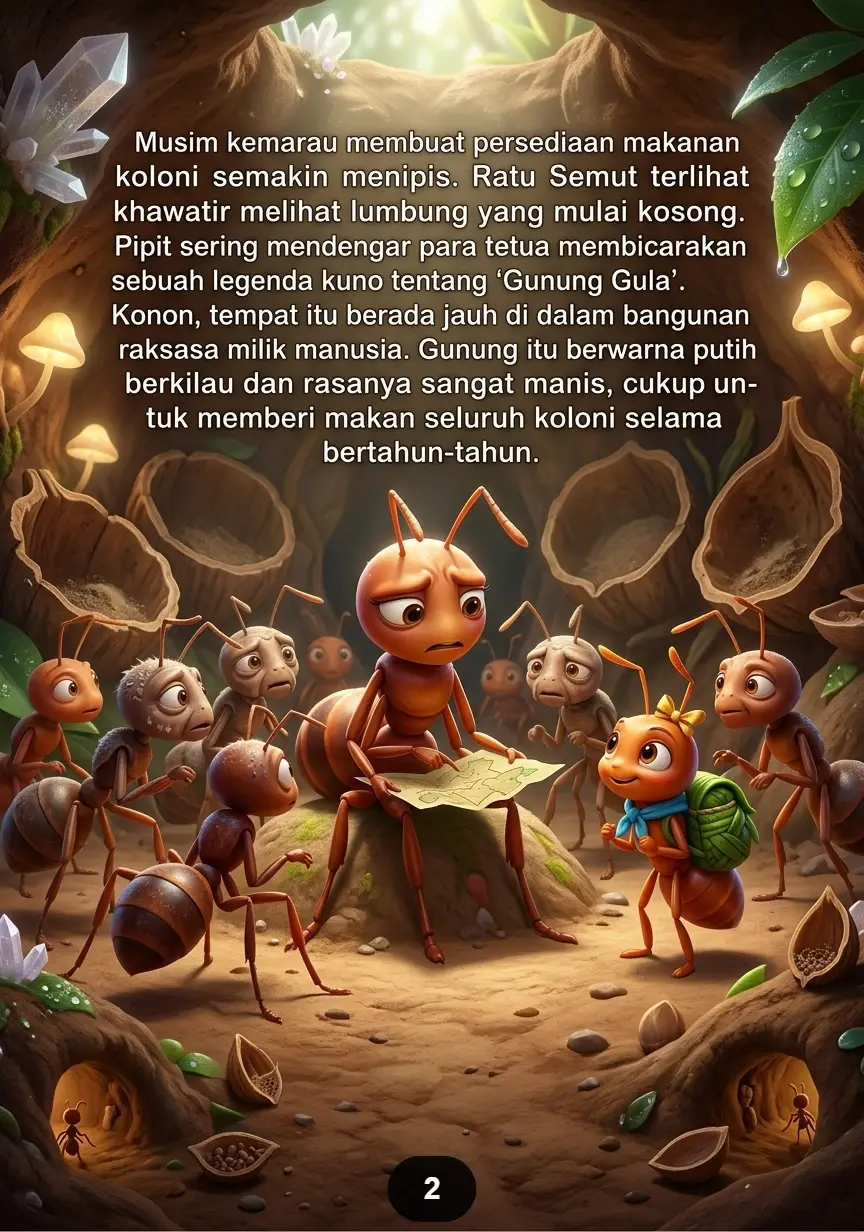 SI SEMUT DAN GUNUNG GULA Petualangan Kecil dengan Mimpi Besar preview 4