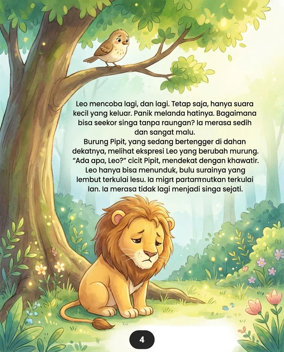 SINGA IMUT KEHILANGAN RAUNGANNYA Mencari Suara Di Hutan Ceria preview 4