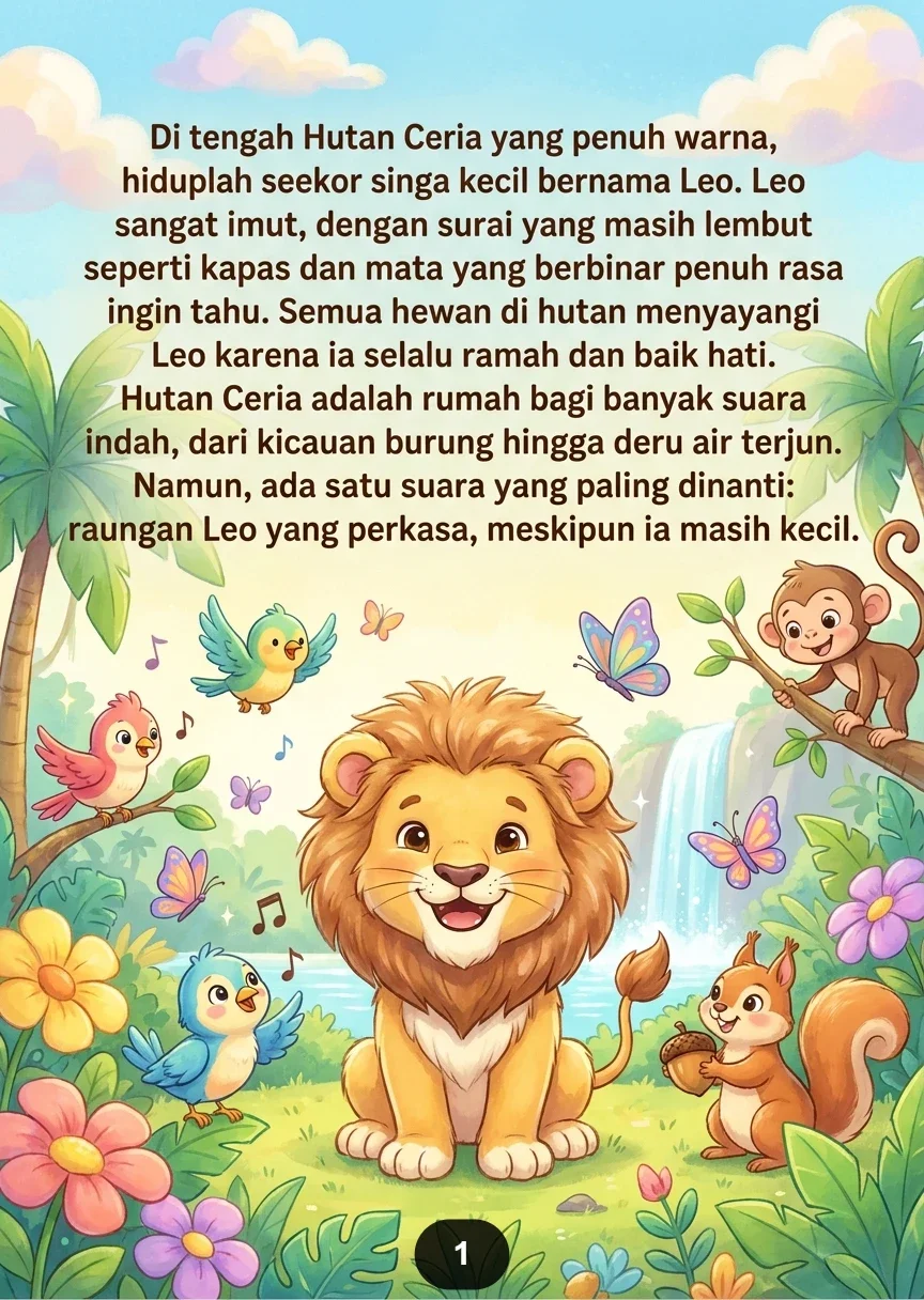 SINGA IMUT KEHILANGAN RAUNGANNYA Mencari Suara Di Hutan Ceria preview 1