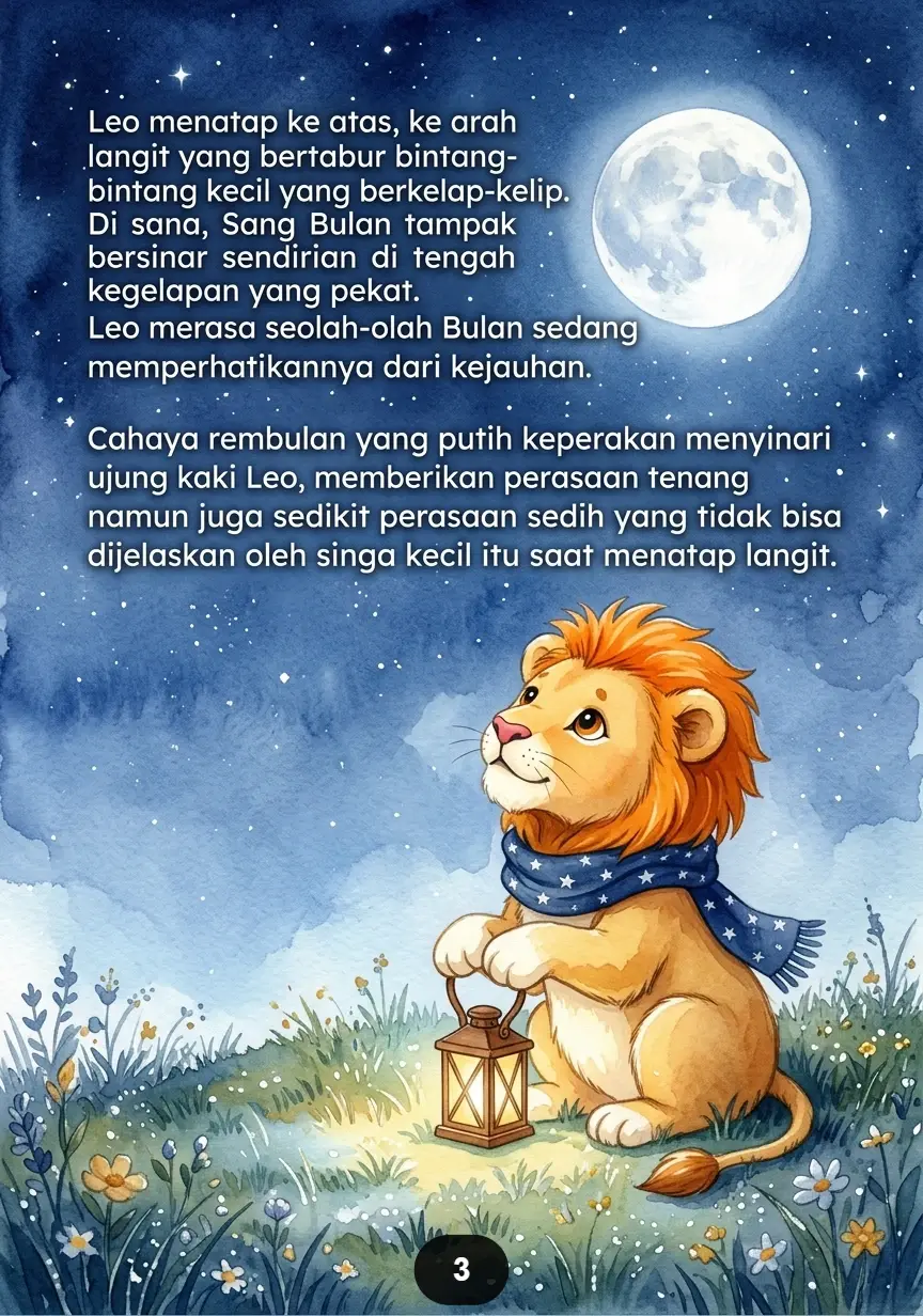 SINGA KECIL MENEMANI BULAN Malam Sunyi Menjadi Terasa Hangat preview 1