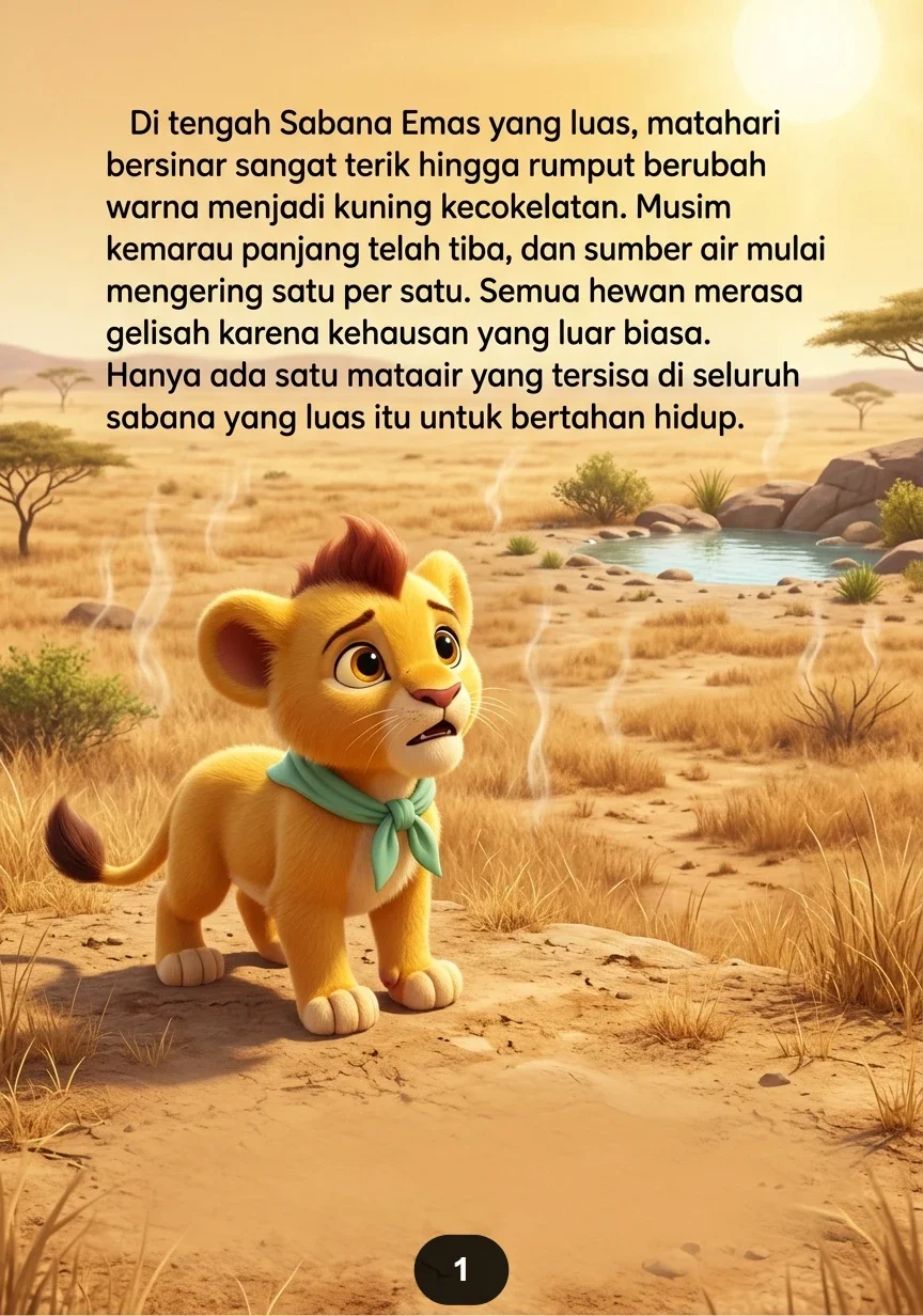 SINGA KECIL MENJAGA MATA AIR Tugas Kecil Saat Kemarau Panjang preview 2