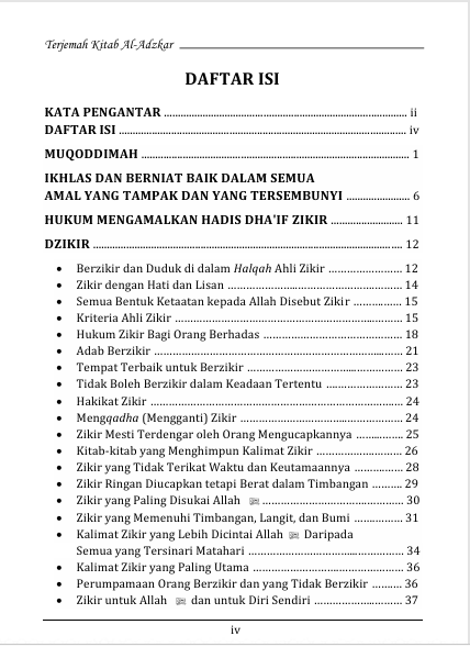 Terjemah Kitab Adzkar Nawawi Teks Arab - Indonesia preview 3