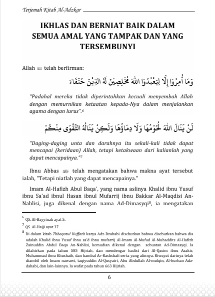 Terjemah Kitab Adzkar Nawawi Teks Arab - Indonesia preview 1