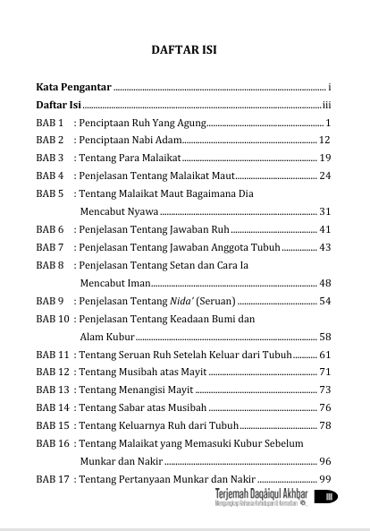Terjemah Kitab Daqaiqul Akhbar Teks Arab - Indonesia preview 2