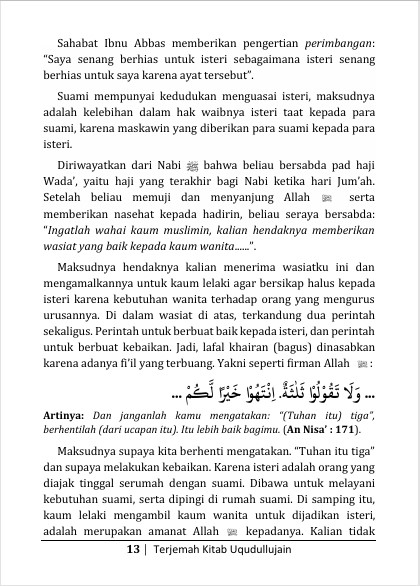 TERJEMAH KITAB SYARAH ‘UQUDULLUJAIN-BAHASA INDONESIA-Petunjuk Meraih Keluarga Sakinah preview 2