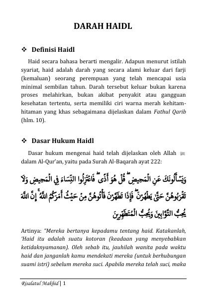 Terjemah RISALATUL MAHIDH-Memahami Problematika Darah Wanita (Haid, Nifas, Wiladah, dan Istihadhah) preview 1