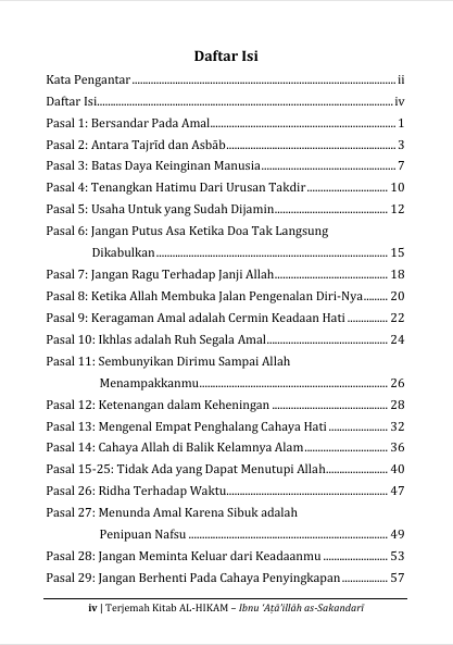 Terjemah SYARAH AL-HIKAM Bahasa Indonesia - Peta Batin Perjalanan Hamba Kepada Penciptanya preview 2