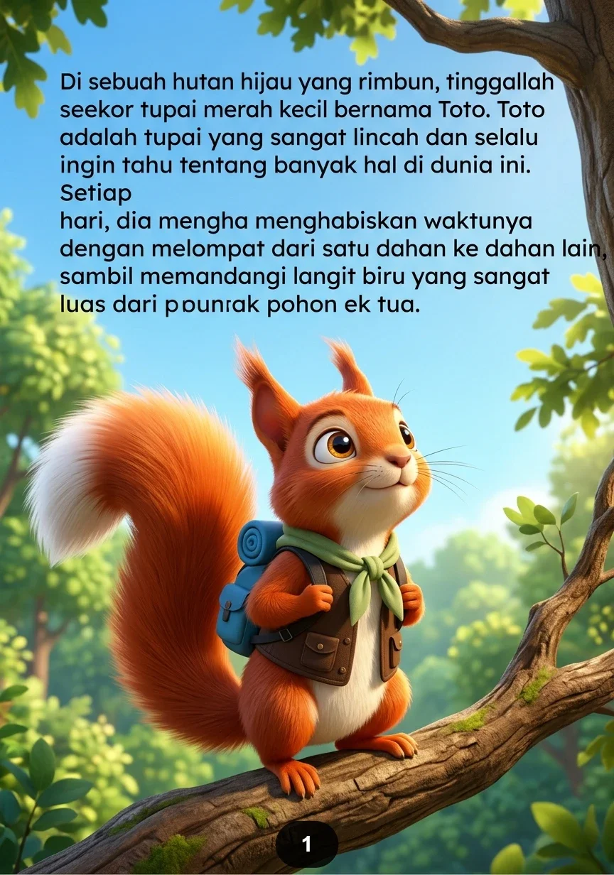 TOTO MENCARI UJUNG PELANGI Sang Tupai yang Suka Bertualang preview 3